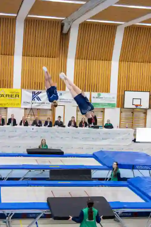 Trampolin Wettkampf Schloss Cup 2026 in der Mehrfach-Turnhalle Hellmatt in Wildegg