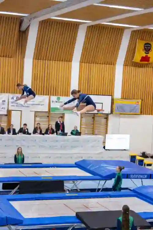 Trampolin Wettkampf Schloss Cup 2026 in der Mehrfach-Turnhalle Hellmatt in Wildegg