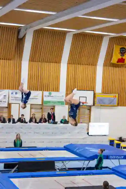 Trampolin Wettkampf Schloss Cup 2026 in der Mehrfach-Turnhalle Hellmatt in Wildegg