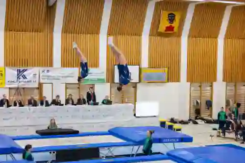 Trampolin Wettkampf Schloss Cup 2026 in der Mehrfach-Turnhalle Hellmatt in Wildegg
