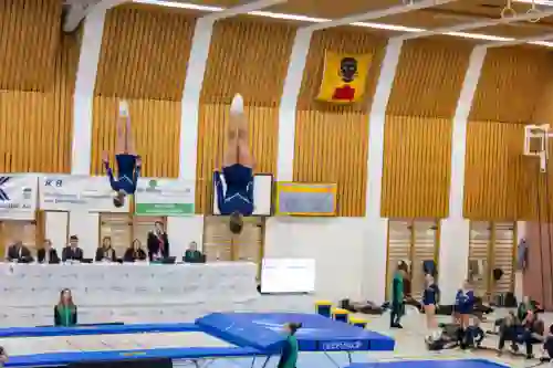 Trampolin Wettkampf Schloss Cup 2026 in der Mehrfach-Turnhalle Hellmatt in Wildegg