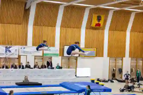 Trampolin Wettkampf Schloss Cup 2026 in der Mehrfach-Turnhalle Hellmatt in Wildegg