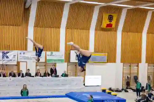 Trampolin Wettkampf Schloss Cup 2026 in der Mehrfach-Turnhalle Hellmatt in Wildegg