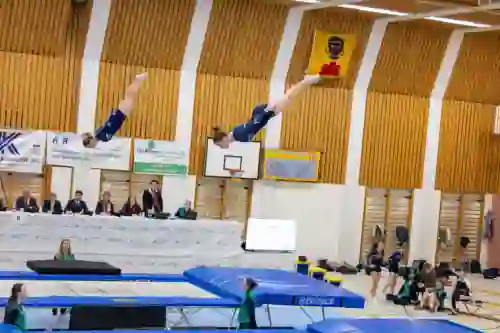 Trampolin Wettkampf Schloss Cup 2026 in der Mehrfach-Turnhalle Hellmatt in Wildegg