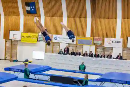 Trampolin Wettkampf Schloss Cup 2026 in der Mehrfach-Turnhalle Hellmatt in Wildegg