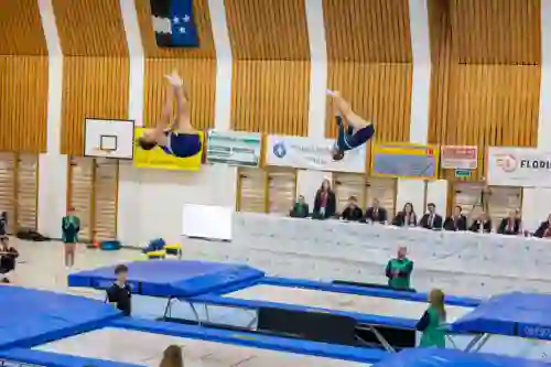 Trampolin Wettkampf Schloss Cup 2026 in der Mehrfach-Turnhalle Hellmatt in Wildegg