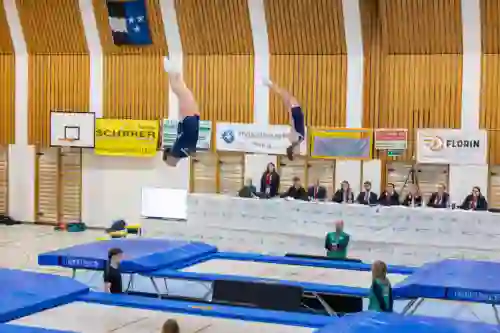 Trampolin Wettkampf Schloss Cup 2026 in der Mehrfach-Turnhalle Hellmatt in Wildegg