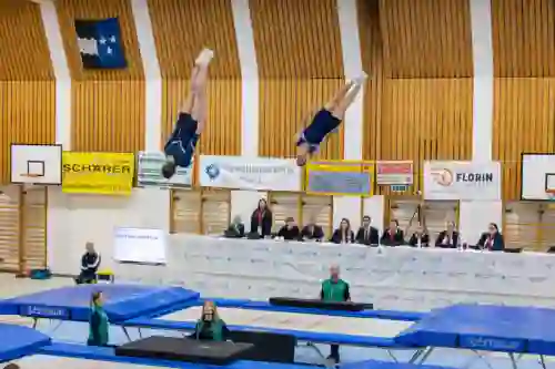 Trampolin Wettkampf Schloss Cup 2026 in der Mehrfach-Turnhalle Hellmatt in Wildegg