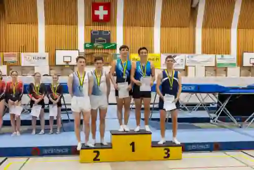 Trampolin Wettkampf Schloss Cup 2026 in der Mehrfach-Turnhalle Hellmatt in Wildegg