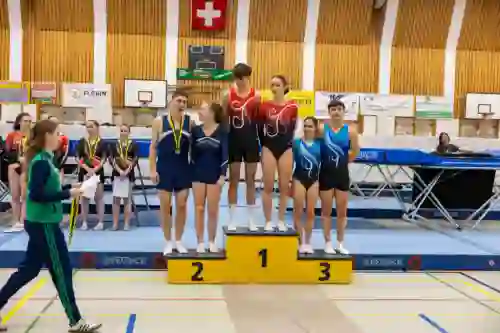 Trampolin Wettkampf Schloss Cup 2026 in der Mehrfach-Turnhalle Hellmatt in Wildegg