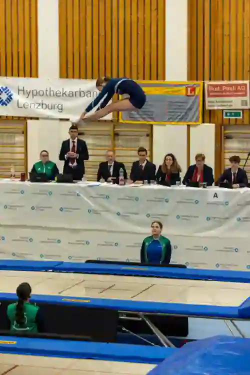 Trampolin Wettkampf Schloss Cup 2026 in der Mehrfach-Turnhalle Hellmatt in Wildegg