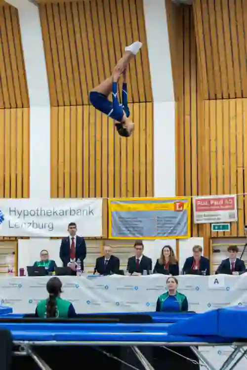 Trampolin Wettkampf Schloss Cup 2026 in der Mehrfach-Turnhalle Hellmatt in Wildegg