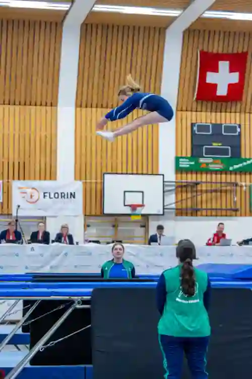 Trampolin Wettkampf Schloss Cup 2026 in der Mehrfach-Turnhalle Hellmatt in Wildegg