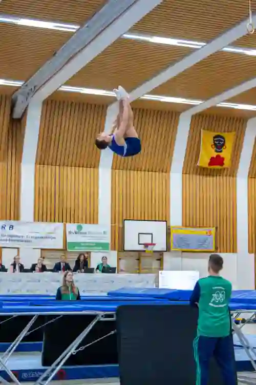 Trampolin Wettkampf Schloss Cup 2026 in der Mehrfach-Turnhalle Hellmatt in Wildegg