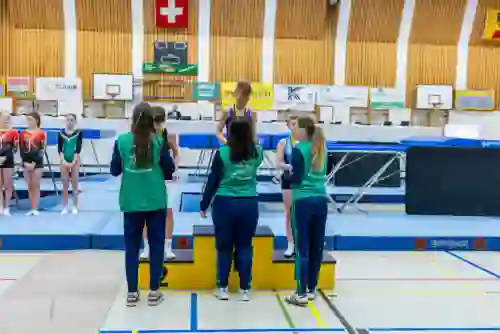 Trampolin Wettkampf Schloss Cup 2026 in der Mehrfach-Turnhalle Hellmatt in Wildegg