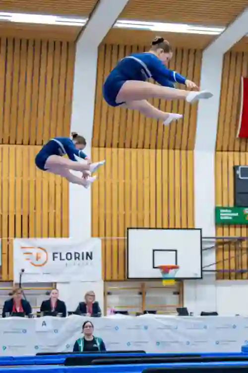 Trampolin Wettkampf Schloss Cup 2026 in der Mehrfach-Turnhalle Hellmatt in Wildegg