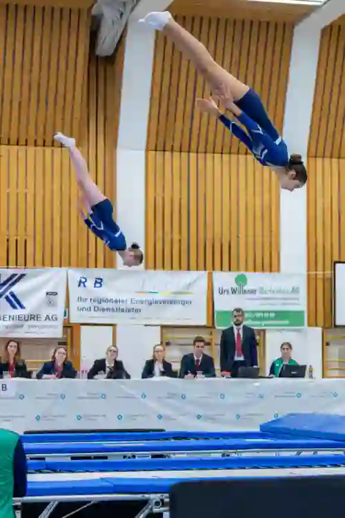 Trampolin Wettkampf Schloss Cup 2026 in der Mehrfach-Turnhalle Hellmatt in Wildegg