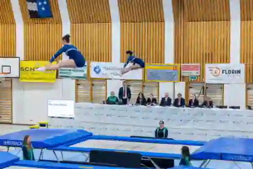Trampolin Wettkampf Schloss Cup 2026 in der Mehrfach-Turnhalle Hellmatt in Wildegg