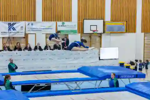 Trampolin Wettkampf Schloss Cup 2026 in der Mehrfach-Turnhalle Hellmatt in Wildegg