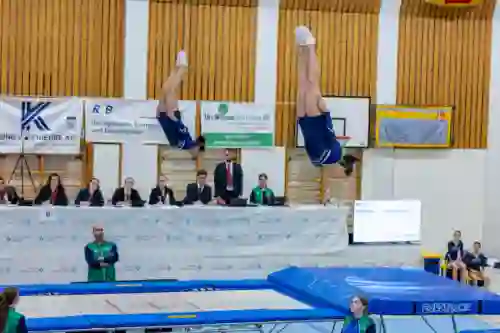 Trampolin Wettkampf Schloss Cup 2026 in der Mehrfach-Turnhalle Hellmatt in Wildegg