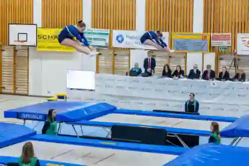 Trampolin Wettkampf Schloss Cup 2026 in der Mehrfach-Turnhalle Hellmatt in Wildegg