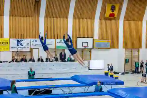 Trampolin Wettkampf Schloss Cup 2026 in der Mehrfach-Turnhalle Hellmatt in Wildegg